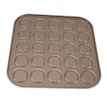 Miniatyrbillede 2 af 8: Muffin Top Pan Macaron Bageplade Pan Muffin Bakke Bageform Kulstofstål Bageplade til Ovnbagning Guld 25 Hul