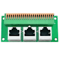 Miniatyrbild 4 av 5: RJ45 Hona Kopplingsplint, Lödfri RJ45 till 8-Pin Fjäderterminal