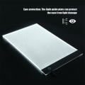 Miniatyrbilde 4 av 8: A4 USB LED Light Stencil Board Light Box Tracing Tegnebrett (3-nivå justerbar lysstyrke)