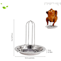 Miniatyrbilde 5 av 5: Kylling Grillstativ, Kyllingbeinholder, Kyllingholder i Rustfritt Stål, Non-Stick Kylling Kalkun Stekeform Grill Baking Matlaging Gryter, BBQ Ølboks C