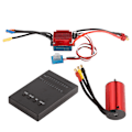 Miniatyrbild 6 av 8: 4400KV Borstlös Motor Set Aluminiumlegering Plast 35A Elektronisk Hastighetsregulator Programmeringskort för Traxxas 1/12 RC Bil