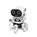 Miniatyrbilde 1 av 6: Robotleketøy Seks Klør Plast Intelligent Dansende Syngende Lys Elektrisk Robotleketøy for Gutter Hvit