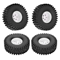 Pikkukuva 8 / 8: 4 kpl 1,9 tuuman pyörän vanteen kumirengas RC-lisävaruste sopii Axial 1/10 RC-ryömintään 120 mm Blanc