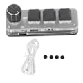 Miniatyrbillede 1 af 8: Mini tastatur 3 taster 1 knap programmerbar USB BT forbindelse blå switch mini mekanisk tastatur med RGB LED