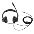 Pikkukuva 1 / 8: RJ9-puhelinkuulokkeiden melua vaimentavat Binaural-johdolliset matkapuhelinkuulokkeet mikrofonilla VOIP-puhelimen lankapuhelimelle
