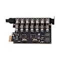 Pikkukuva 6 / 8: PCIE- USB 3.0 -laajennuskortti 5 Gbps nopea 4A power VIA Chip PCB ja 7 USB3.0-porttia Windowsille