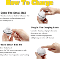 Miniatyrbild 4 av 5: Smart Interaktiv Kattleksak - Nyaste Versionen 360 Graders Självroterande Boll, USB Uppladdningsbar Wicked Ball, Inbyggd Snurrande LED-lampa, Stimulerar Jakt