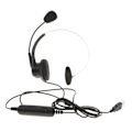 Miniatyrbilde 5 av 5: 4 x Call Center Monaural USB-plugg Headset Hodetelefoner med Mikrofon for Datamaskin