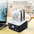 Miniatyrbillede 7 af 8: USB3.0 HDD SATA-dockingstation, ekstern kabinet til 2,5'/3,5\" IDE/SATA I/II/III UK 110-240V