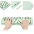 Pikkukuva 8 / 8: MultiDevice Keyboard Bluetooth 5.1 Langaton näppäimistö kannettavalle matkapuhelintabletille (vihreä)