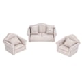 Miniatyrbillede 4 af 8: Miniature Sofasæt Simulering Blød Dukkehus Sofa Tilbehør med Puder til 3 År Gamle og Der Over