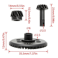 Miniatyrbilde 4 av 5: For 1/10 RC Bil Slash Front Og Bak Girkasse