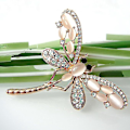 Miniatyrbillede 3 af 5: Multifarvet Opal Krystal Dragonfly Vinger Brosche