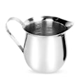 Miniatyrbillede 1 af 5: 1 stk. 150 ml Rustfrit Stål Lille Klokkeformet Mælkeskumningskande Flødekande Mælkekande til Cappuccino Espresso Kaffe (150 ml)