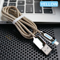Pikkukuva 8 / 8: Nylon-punottu LED-mikrousb-kaapeli Android-synkronointikaapeli Type C -pikalatauskaapelit