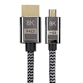 Miniatyrbillede 5 af 8: Micro HDMI til HDMI HD videokabel flettet net computerforbindelsestilbehør 1,5 meter