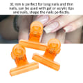 Pikkukuva 8 / 8: 5 kpl C Curve kynsienpidennysklipsit Monitoimiset muoviset nail art oranssi