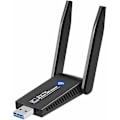 Miniatyrbild 1 av 5: Kraftfull Dual Band USB 3.0 WiFi-dongel för PC, bärbar dator, stationär dator, surfplatta - 2,4GHz/5,8GHz WiFi-adapter (Windows-kompatibel)
