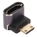 Miniatyrbild 3 av 8: Mini HD Multimedia Interface hane till HD Multimedia Interface hona adapter 8K 60Hz tvåvägs 90 graders ringt vinkeladapter