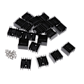 Pikkukuva 5 / 5: 20 x 24 x 16-25 mm MOSFET Alumiininen Jäähdytyselementti 7805 Transistori Jäähdytin