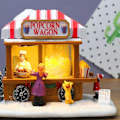Miniatyrbillede 4 af 5: LED Belyste Julelandsbyhuse, Julelandsby Popcorn Hus