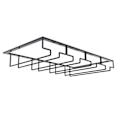 Miniatyrbilde 2 av 8: Vinstativholder Svart 4 Spor Jern Wire Montert Design Korrosjonsbestandig Enkel Rengjøring Glass Oppbevaring Henger for Bar