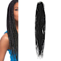 Miniatyrbilde 6 av 8: Twist Braid Hair Sort høytemperatur syntetisk hårforlengelse Heklet flettehår
