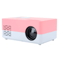 Miniatyrbild 3 av 8: Mini bärbar projektor LED hemmabio videomediaspelare projektor med rack 100‑240V vit rosa EU-kontakt