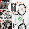 Pikkukuva 4 / 5: 4 kpl 2 Pyörän Seinäkiinnitteinen Pyöräteline - Seinäkiinnitteinen Pyöräteline Garagille, Asunnolle ja Työpajaan