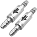 Miniatyrbilde 2 av 5: 2 Stykker Rustfritt Stål Enveis Tilbakeslagsventil CO2-slange 4/6 mm Regulator Rørdiffuser i Akvariumsystem