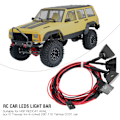 Pikkukuva 8 / 8: RC Crawler Roof Lights LEDs Light Bar Lamp lisävaruste Axial scx10 Traxxas trx-4 autolle (valkoinen)