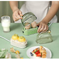 Miniatyrbilde 3 av 3: Rask Mini Single Elektrisk Eggkoker - Multifunksjonell Frokostassistent Hvit