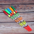 Miniatyrbild 7 av 8: 5 st Balsa Trä Fiske Flöte Bobber Bite Indikator Fiske Utrustning (6+2g )