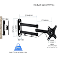 Miniatyrbilde 4 av 5: TV Veggfeste Svingbar Tilt Rotasjon Full Bevegelse Justerbar Artikulerende for 15-32 tommer LED, LCD Monitor Veggfeste VESA 75,100 -GSLA ZD L