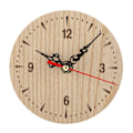 Miniatyrbillede 1 af 8: Vintage rundt træbord Skrivebord væg analog ur til stue soveværelse kontor (12cm)