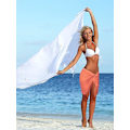 Miniatyrbillede 4 af 5: Elegant sort og orange chiffon strandkjole til damernes badedragt