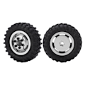 Pikkukuva 3 / 8: 2 kpl/setti 55 mm metalliset vanteet ja renkaat Axial SCX24 1/24 RC-autoon, hopeanväriset