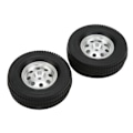 Pikkukuva 3 / 8: 2 kpl 85 mm:n kumirenkaat CNC-metallivanteet Tamiya-traktorin perävaunukuorma-autoon 1/14 RC-auto