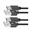 Miniatyrbild 1 av 5: 2 st USB C-kabel Typ C Snabbladdningskabel för Samsung Galaxy A12 / A32 / A42 / A52 / A72 Nylonflätad Android-telefonladdare Sladd Synkroniseringskabel (1m