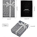Miniatyrbild 2 av 5: Rektangulär Presentask, 12 st 6,9 x 4,8 x 2,3 cm Små Smyckesaskar i Kartongpapper Presentfodral med Rosett för Örhängen Hängen Halsband Armband