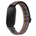 Pikkukuva 2 / 5: Fitbit Inspire 3 Elastinen Punottu Nylon Solo Loop Urheilukellohihna - Musta5
