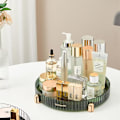 Miniatyrbillede 2 af 5: 360 Rotating Green Makeup Organizer og parfumebakke til toiletvask og hudpleje