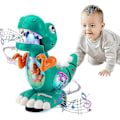 Miniatyrbilde 1 av 2: Babyleker for 1 år gamle gutter jenter, krypende dinosaurleker med musikalsk lys, interaktiv leke 6 12 18 måneder, gaver til 1 2 3 år gamle gutter jenter baby