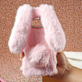 Miniatyrbillede 3 af 5: Bunny Design Rhinestone Furry TPU Telefoncover til Samsung Galaxy S8 Zekai Sort Style B Samsung Galaxy S8