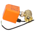 Miniatyrbild 5 av 8: 2-vägs elektrisk kulventil 2-tråds mässing motoriserad mekanisk utrustning DC12/24V DN25