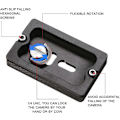 Miniatyrbillede 3 af 5: 2025 Nyt 2-delt Universal Quick Release Plade i Metal med 1/4\" Skrue, Stativmonteringsplade Universal Pasform