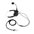 Miniatyrbilde 2 av 8: Call Center Headset med dobbel 3,5 mm plugg hørselsvern støydempende mikrofon datamaskin headset