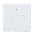 Miniatyrbillede 5 af 8: Smart WIFI-afbryder 3-vejs 86-type vægkontakt med hærdet glaspanel EU-stik 100 til 240V hvid