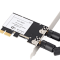 Miniatyrbillede 8 af 8: AR5B22 Trådløs WiFi-adapter 2.4GHz 5GHz 300Mbps PCI‑E Bluetooth 4.0 + 2x5dBi Antenne til Windows 7/8/10