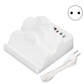 Pikkukuva 1 / 8: USB-latauskeskitin 6 porttia 2 langatonta puhelimen latausasemaa QC 3.0 USB C -telakka useilla laitteilla LCD-näytöllä US-pistoke